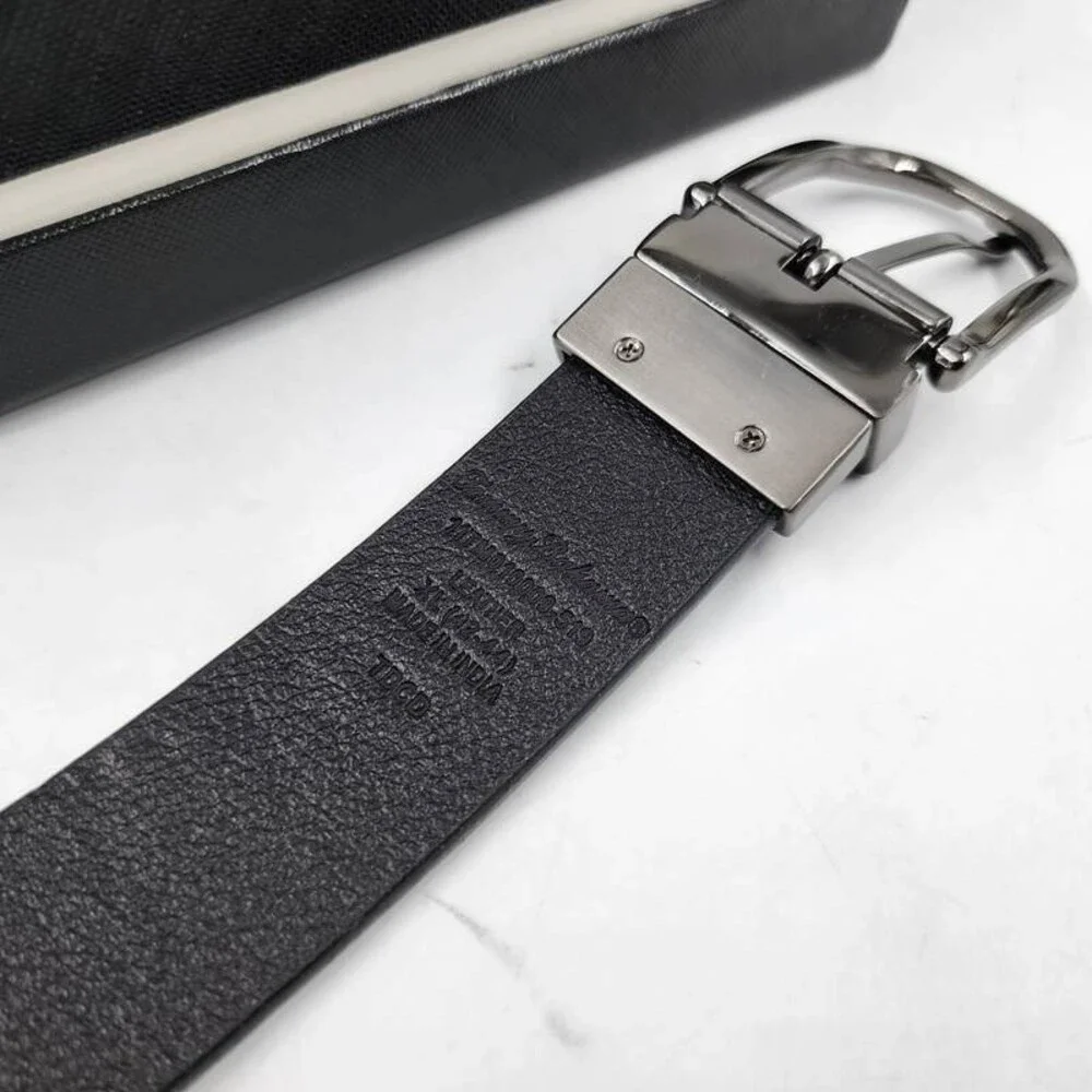 Tommy Bahama Reversible Pebbled Leather Belt Men's XL 42-44 Black/Brown